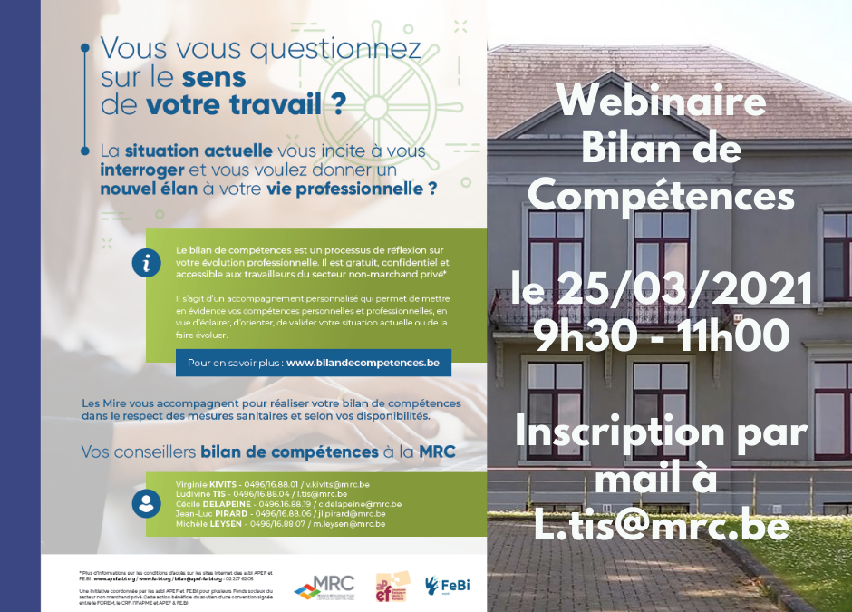 Webinaire bilan de compétences