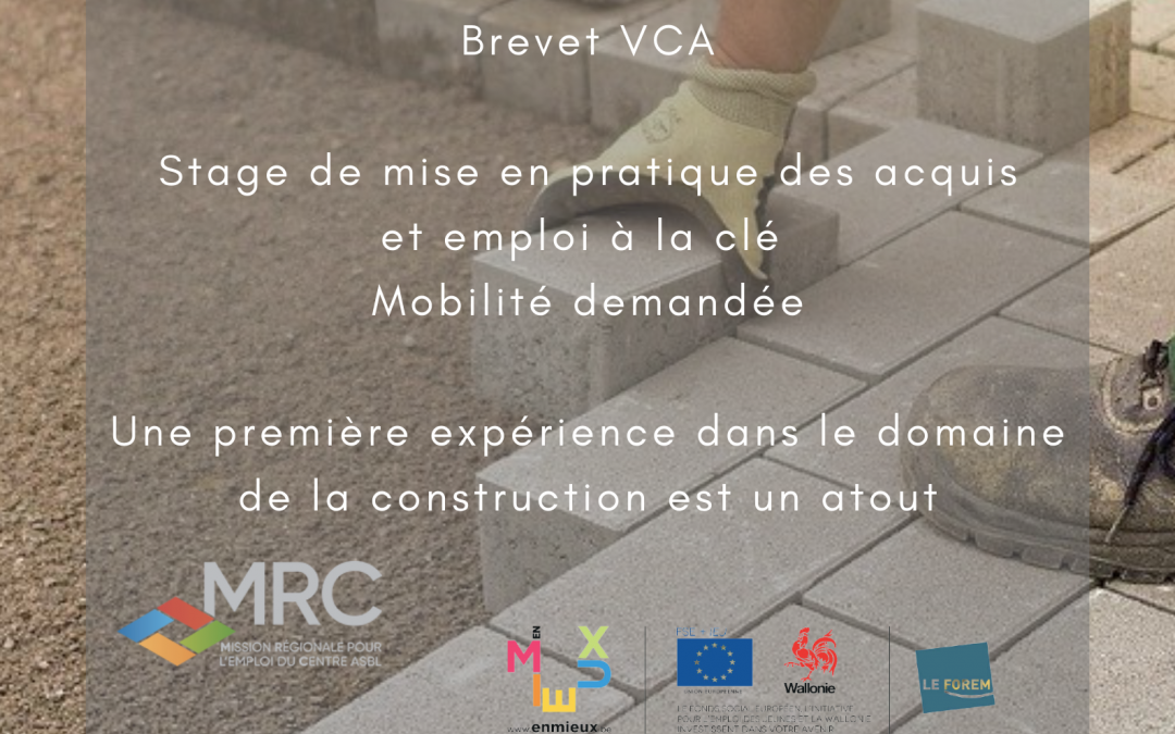 Formation ouvrier en pavage et voirie