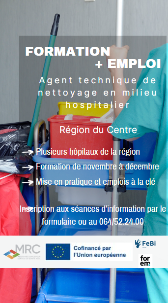 Formation + Emploi Agent Technique de nettoyage en milieu hospitalier